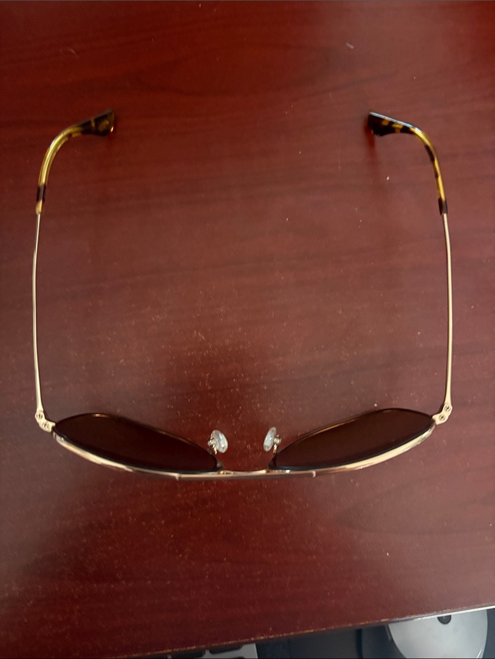 Maui Jim Cliff House Gold Titanium Frame Brown Lens Aviator Sunglasses - Picture 6 of 10